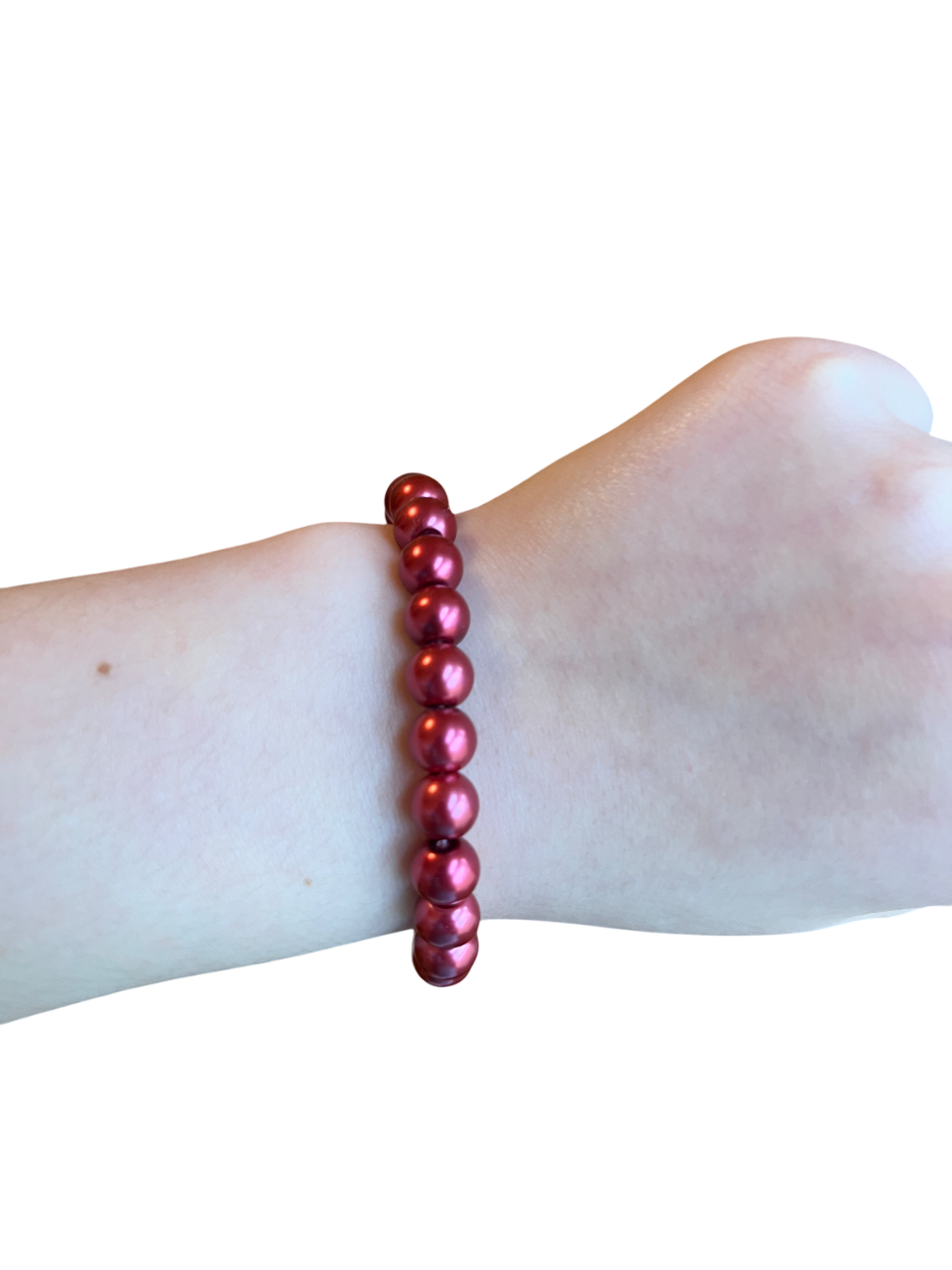 Red pearl bead bracelet
