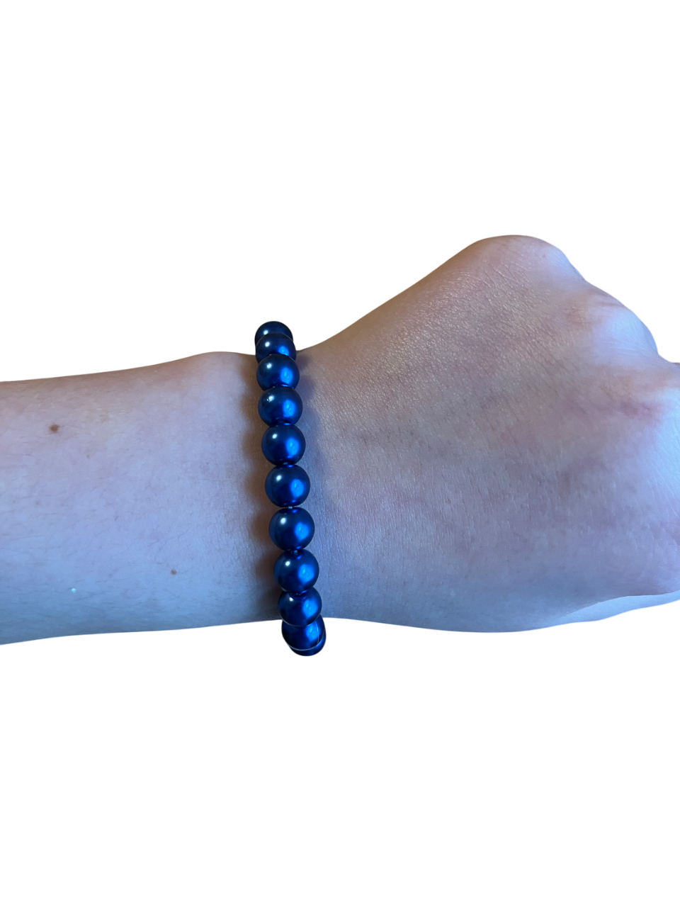 Blue pearl bead bracelet