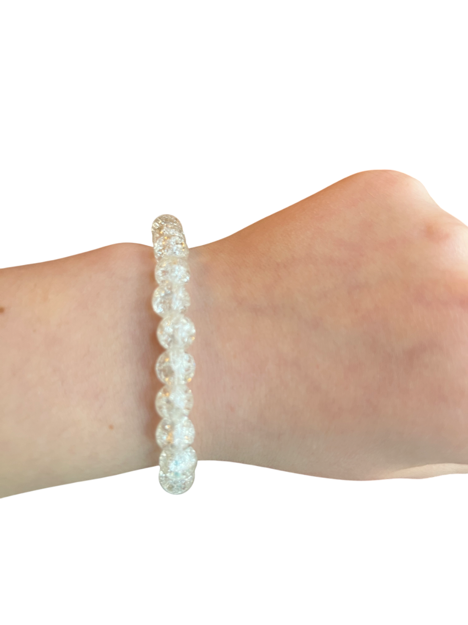 Clear glass bead bracelet