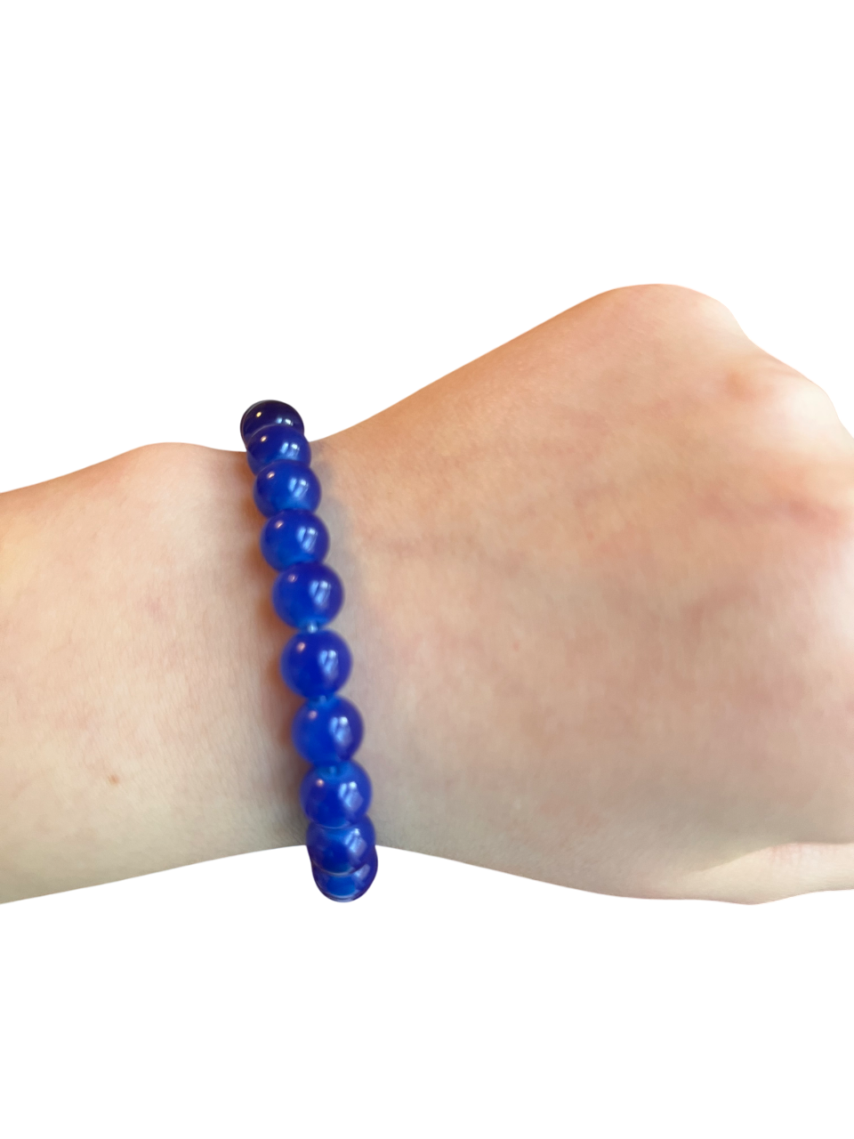 Dark blue glass bead bracelet