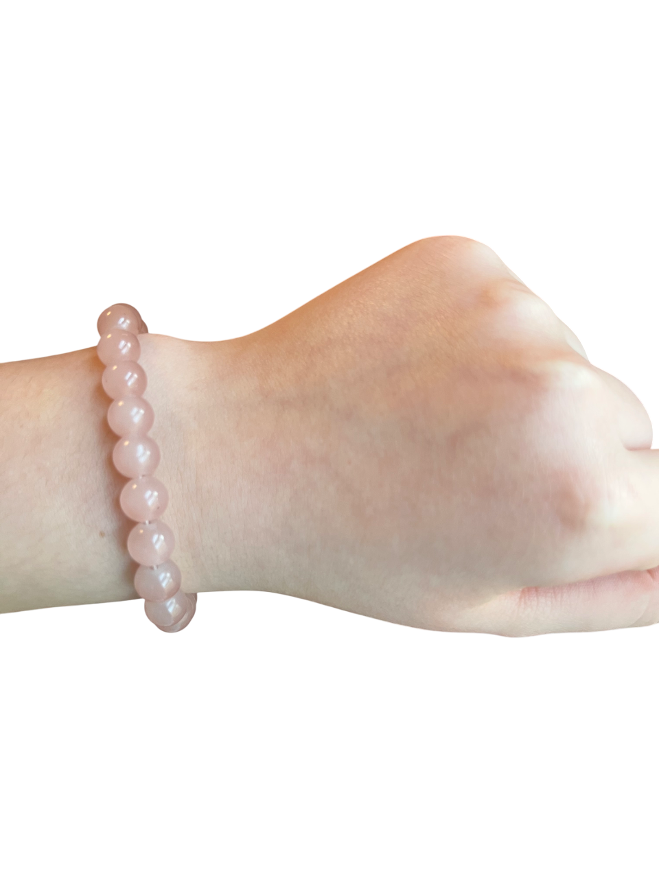 Baby pink glass bead bracelet