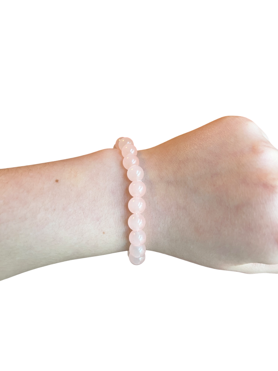 Misty rose pink glass bead bracelet