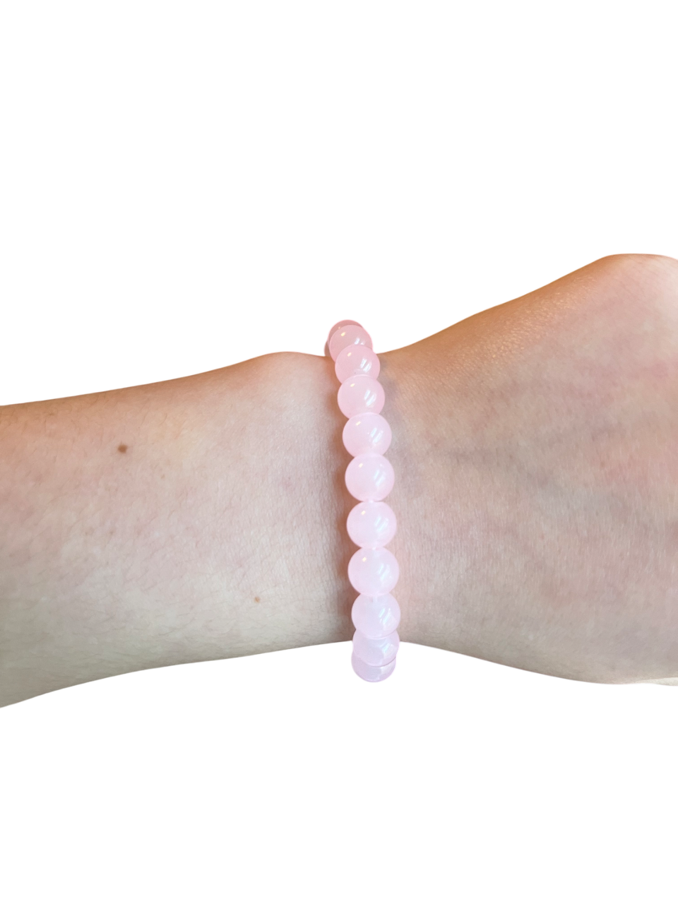 Light pink glass bead bracelet