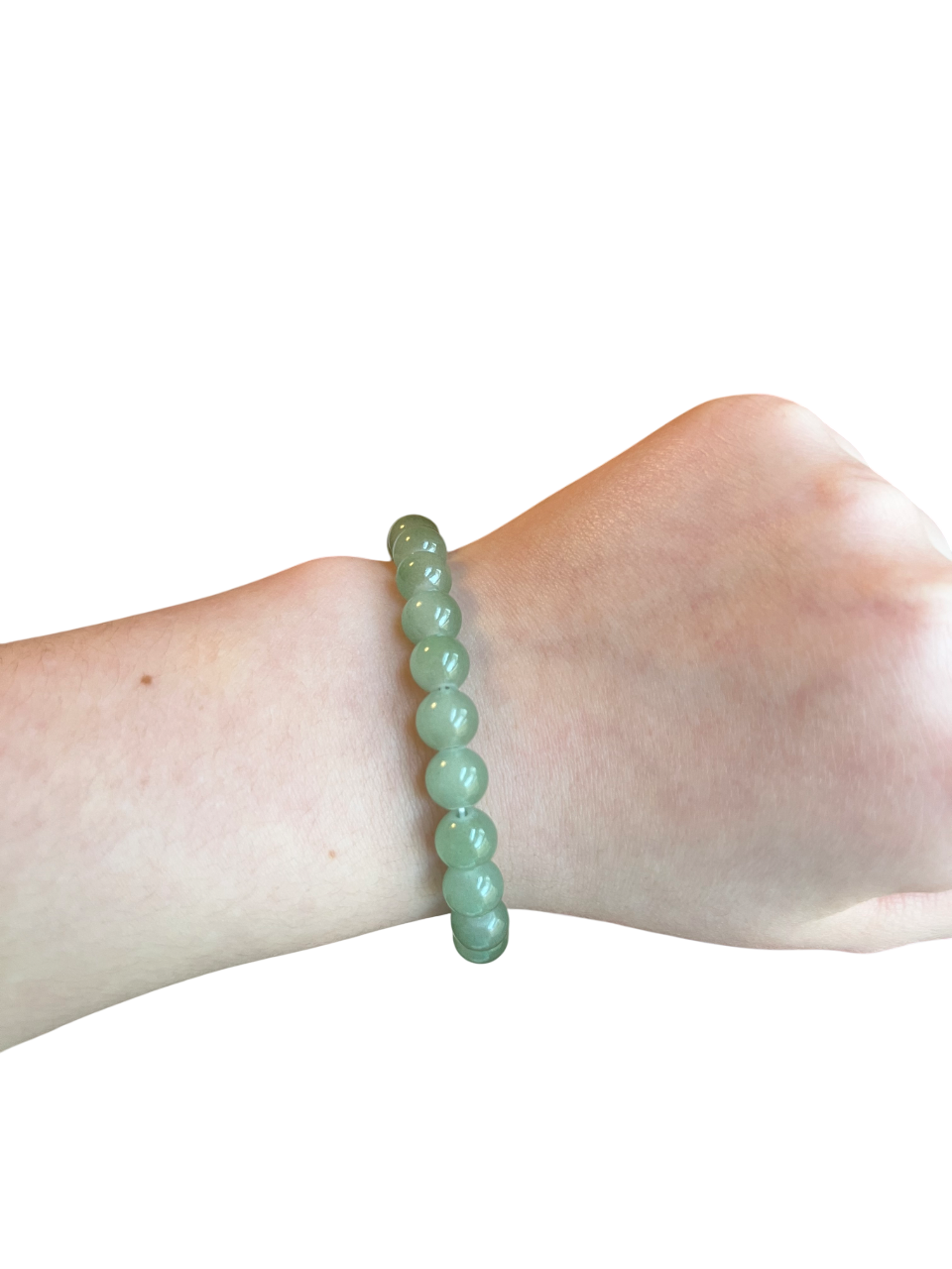 Hunter green glass bead bracelet