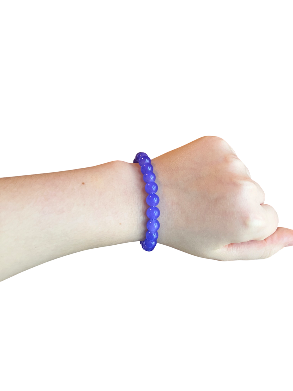 Vibrant purple glass bead bracelet