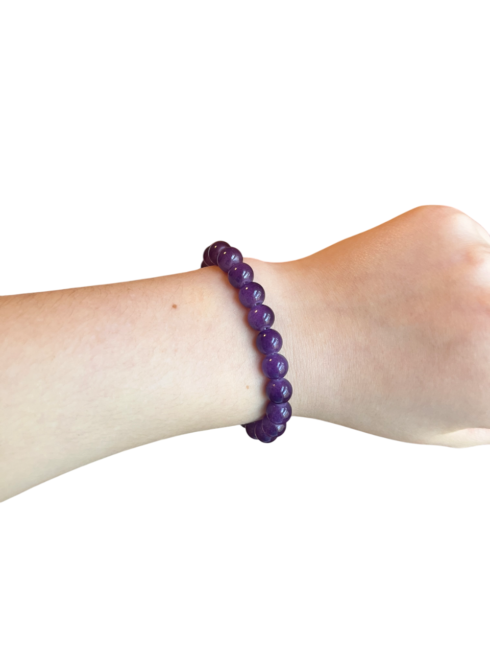 Dark purple glass bead bracelet