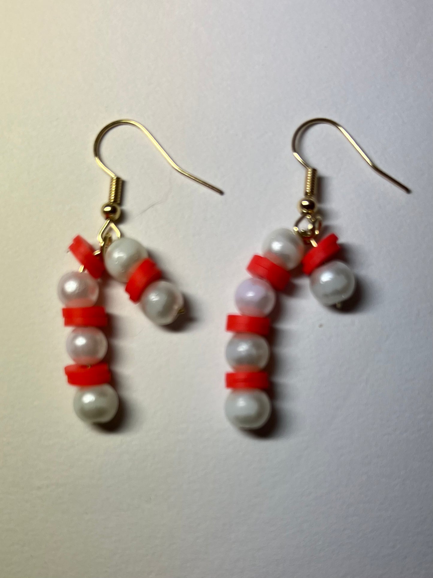 Candy cane earrings