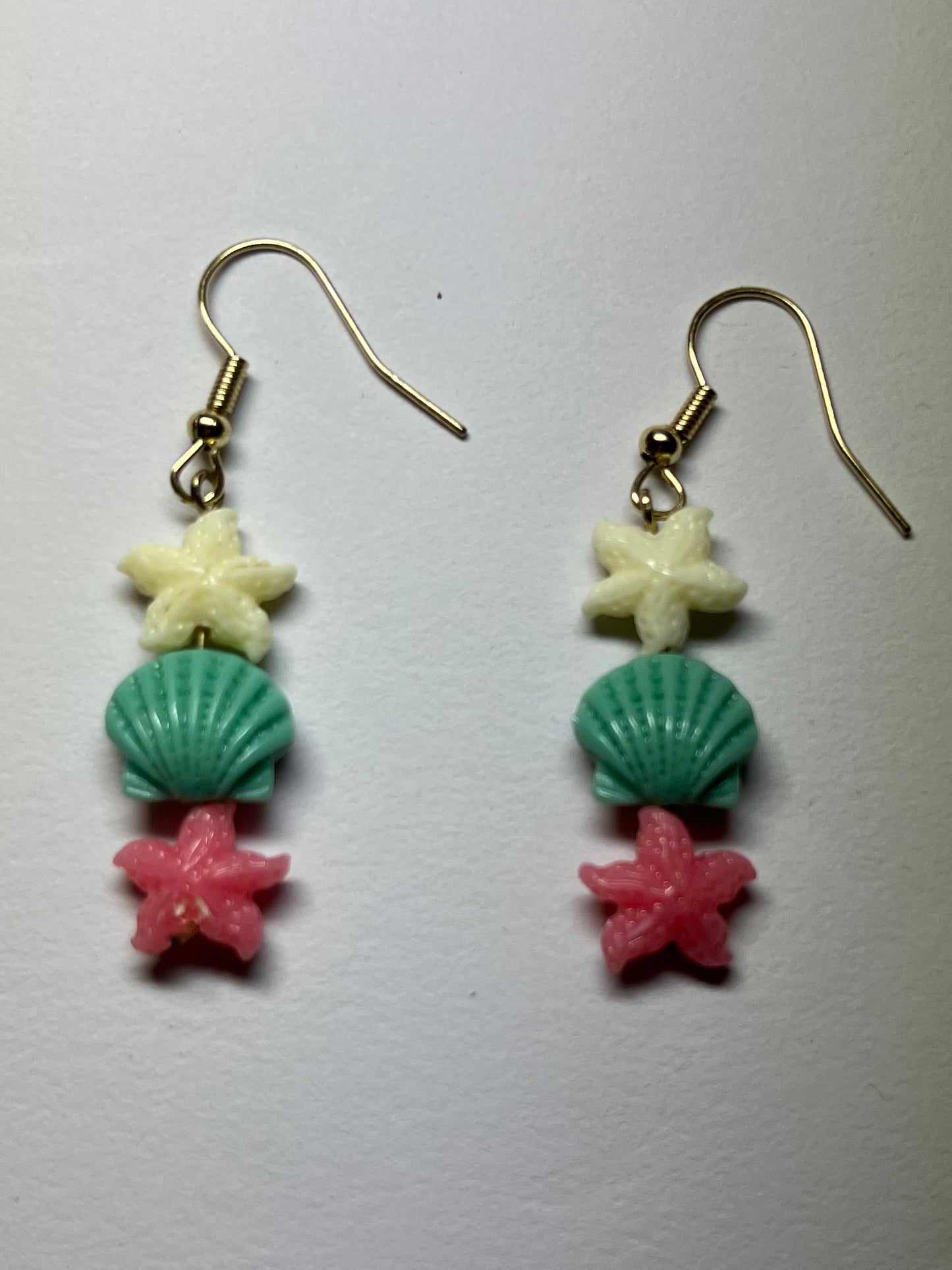 multicolored summer beach earrings