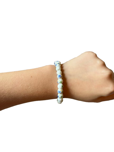 floral porcelain bracelet