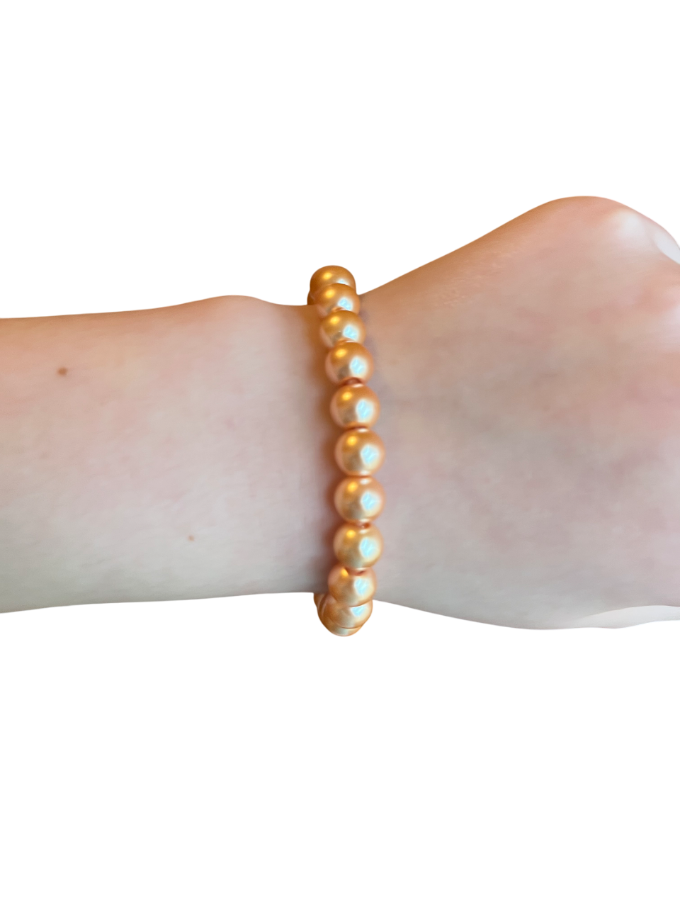 Orange pearl bead bracelet