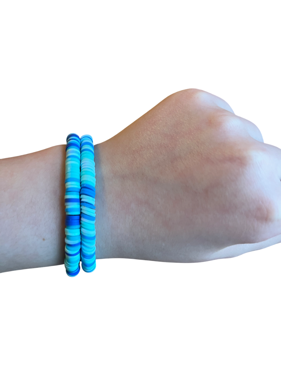 Multi colored ocean clay bead bracelet set