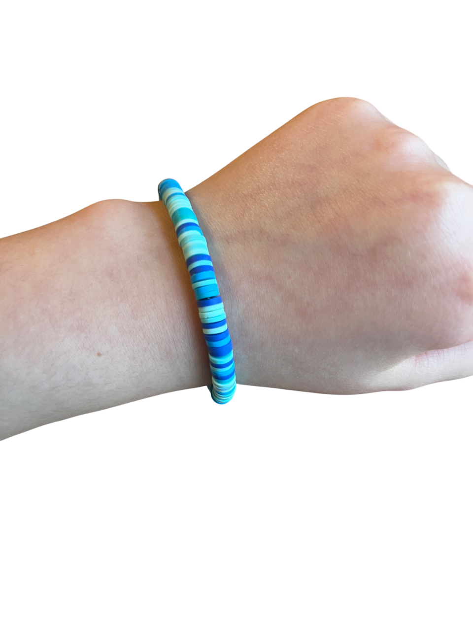 Multi colored ocean clay bead bracelet