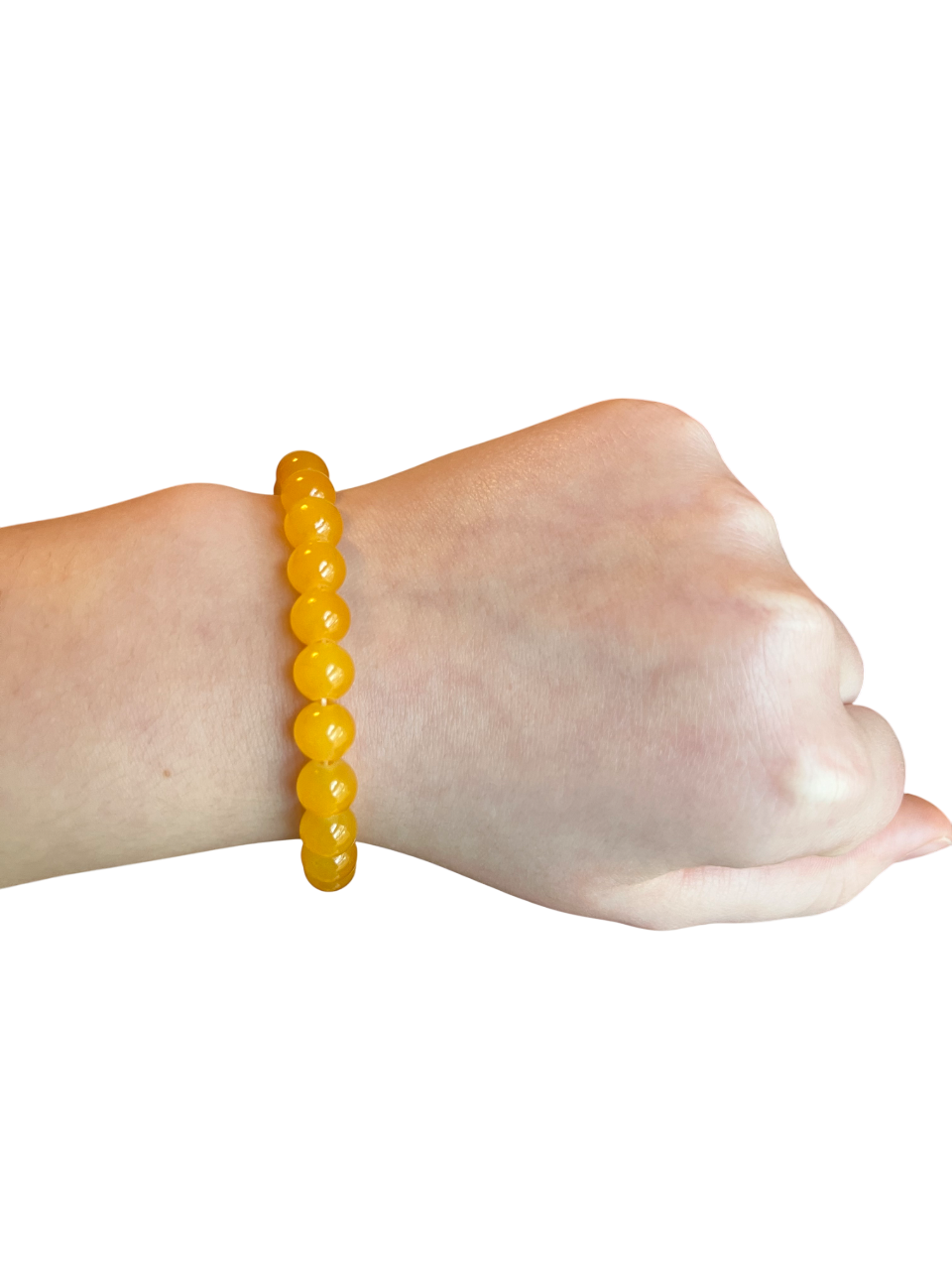 Light orange glass bead bracelet