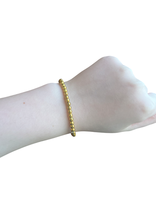 Gold beaded bracelet