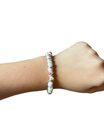 floral porcelain bracelet