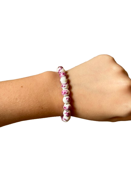 Rose porcelain bracelet